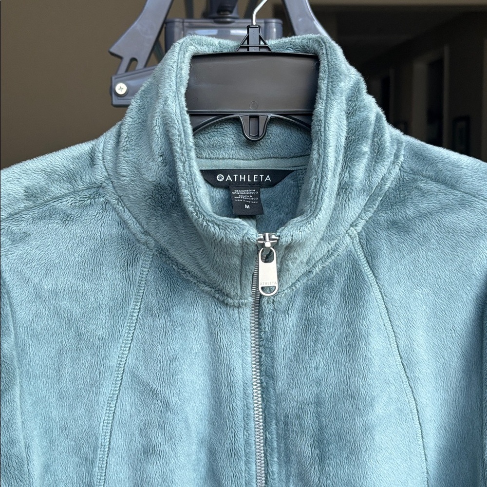 Athleta Karma Recover Stretch Full Zip Sage/Gray Jacket for Women (Medium) - Picture 4 of 9